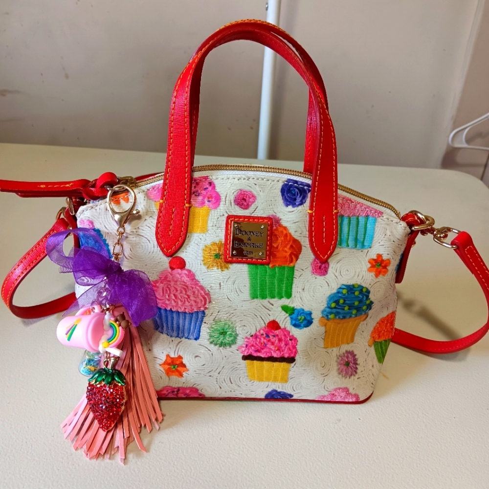 Dooney & Bourke Cupcake Satchel with Red Accents